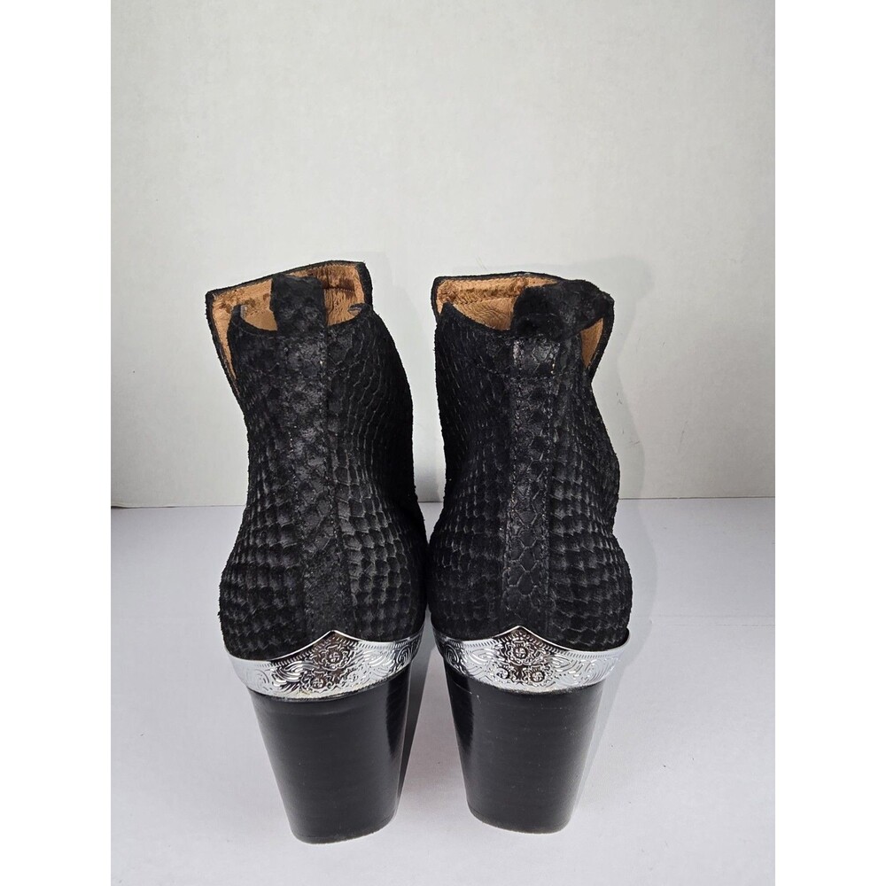 Jeffrey Campbell Cromwell Ankle Boots Women Sz 11 Snake Embossed Western - Picture 7 of 10